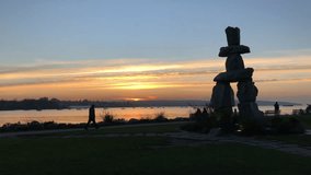 Sunset of English Bay Vancouver BC Canada