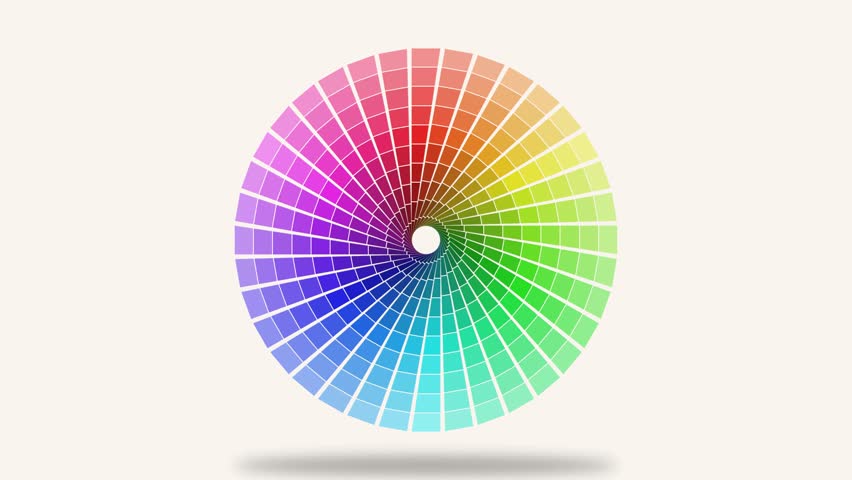 Color wheel animation for background graphics and videos.