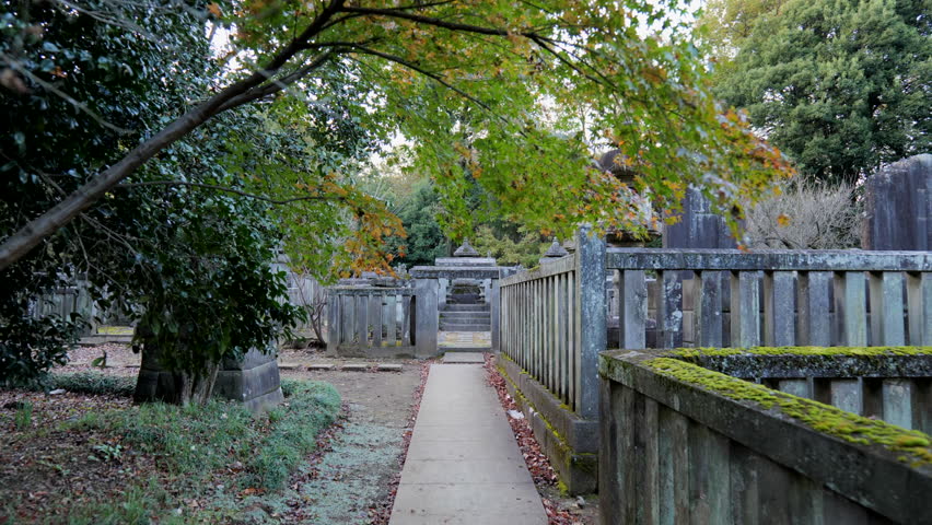 In Japan, the deceased are cremated and their ashes are placed inside stone gravestones dedicated to the family. Modern gravestones feature vertical columns made from black or grey stone.
