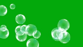 Bubbles Premium Resolution animation green screen video, Easy editable green screen video, high quality vector 3D illustration. Top choice green screen background