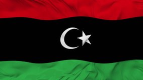 Libya flag animation seamless loop. 4K High-Resolution Video