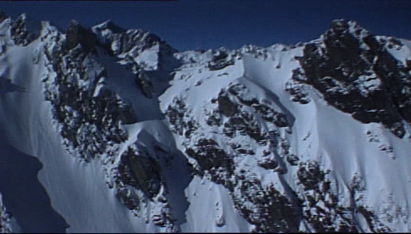 Aerial view of mountain peaks