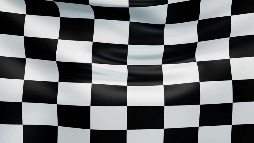 Checkered finish flag waving, Competition concept. 3d render animation. Royalty-Free Stock Footage #3437795897