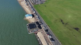 Aerial 4K video of Portsmouth and Southsea