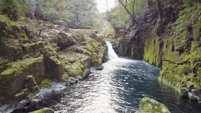 A mesmerizing video capturing the untouched natural beauty of Kikuchi Gorge in Kumamoto Prefecture, Japan.