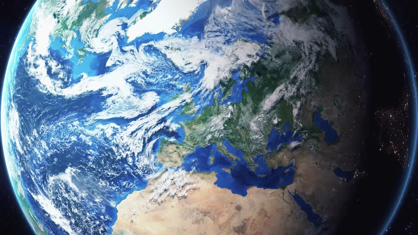 Earth zoom in from space and focus on Jenks, Oklahoma, USA. 3D Animation. Video footage. Background for travel intro.