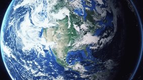 Earth zoom in from space and focus on Kehl, Germany. 3D Animation. Video footage. Background for travel intro.