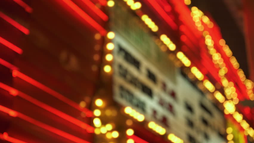 Las Vegas Casino Neon Signs Closeup