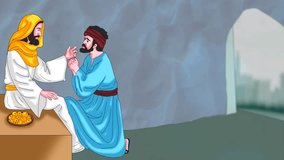 Video of Jesus spoke to Nicodemus at night.