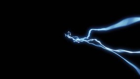Lightning Electricity Effect, Light Beam Abstract Animation Pack. Matte Channel Video. High Quality