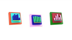Animated graph chart icons for some analysis data comparison information, with a transparent background that is perfect for your needs - Powered by Shutterstock - Get 15% off with code: PIKWIZARD15