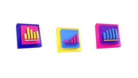 Animated graph chart icons for some analysis data comparison information, with a transparent background that is perfect for your needs - Powered by Shutterstock - Get 15% off with code: PIKWIZARD15