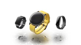 Animated rotation of smart watches and wristwatches. Sales of e-commerce and shopping products - Powered by Shutterstock - Get 15% off with code: PIKWIZARD15