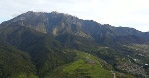 4K Footage Aerial view of Majestic Mount Kinabalu