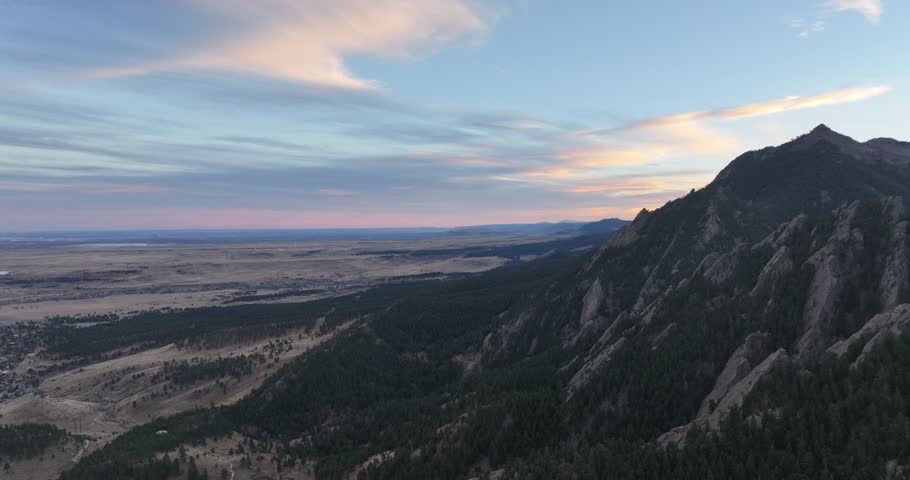 Aerial view of the beautiful Rocky Mountains