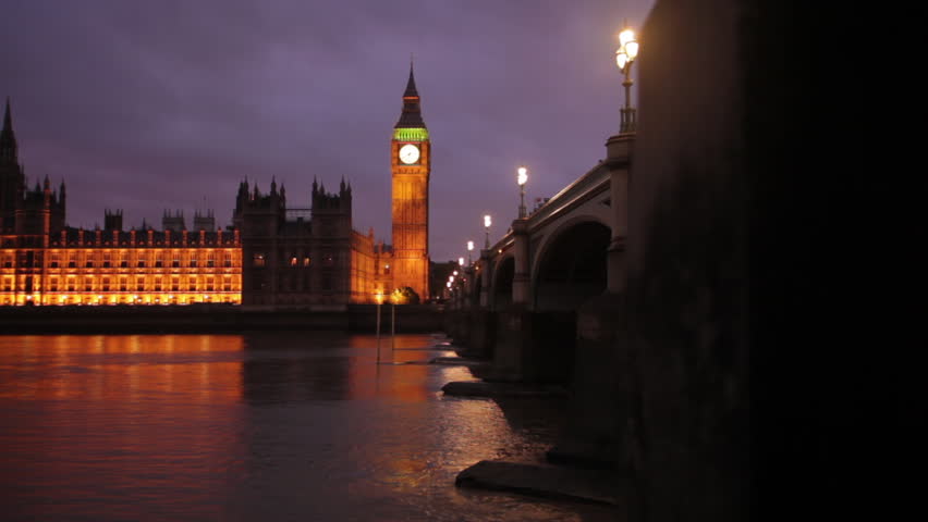 Big Ben and Westminster in the evening in London