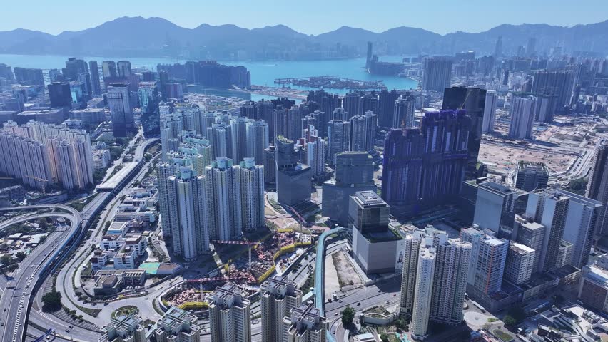 Hong Kong Kai Tak Subway Station roof land development is developed into a multi-functional CBD urban area including commercial residences, retail offices and parks and leisure facilities
