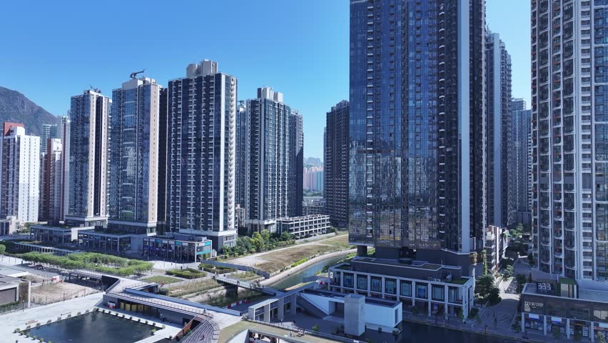 Hong Kong Kai Tak Subway Station roof land development is developed into a multi-functional CBD urban area including commercial residences, retail offices and parks and leisure facilities