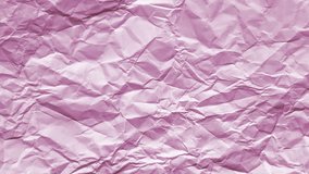 Stop motion animated paper texture background. Seamless looping Crumpled White Paper 4k.