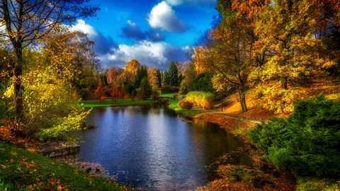 Awesome Autumn Landscape Amazing Sunset Azalea Stock Photo 1055527511 ...