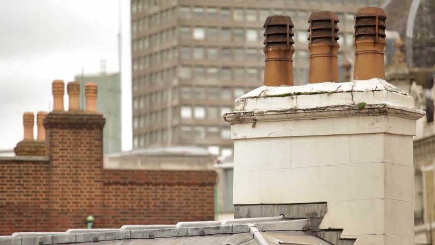 Chimney on top of building in London, England.