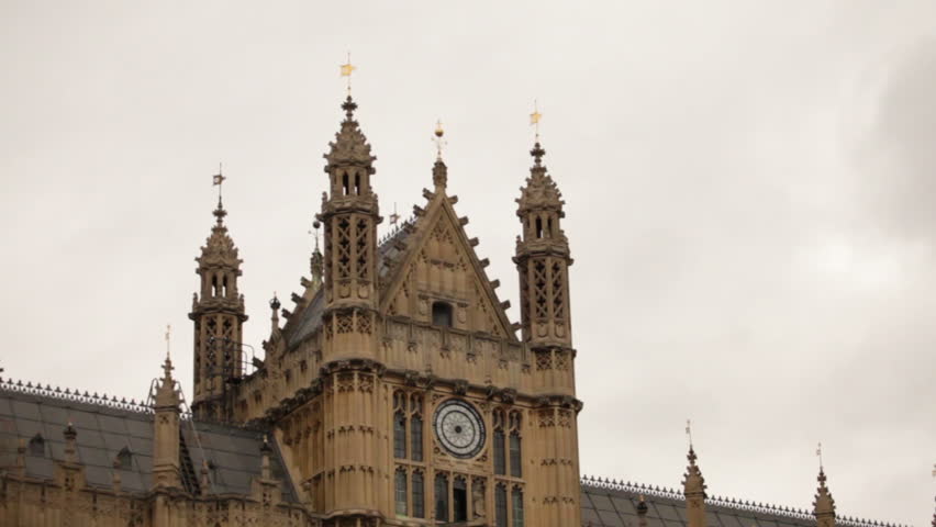 Stationary view of the Westminster palace up close in London, England.