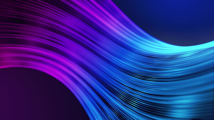 Abstract twisted curves motion blurred glowing waves lines. 3D video loop art design background. Royalty-Free Stock Footage #3439212265