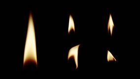 Set of flames of burning candles isolated on a transparent background. Seamless animation has a built-in alpha channel. - Powered by Shutterstock - Get 15% off with code: PIKWIZARD15