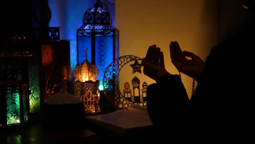 Colorful Ramadan Lanterns Ramadan Month Background Eid Mubarak Concept Video, Uskudar Istanbul, Turkiye (Turkey)