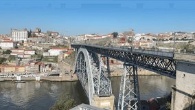 Beautiful video of Porto filmed from the Luís I Bridge on a sunny day. 