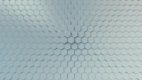 
Honeycomb animation, 3D background video, abstract wave.