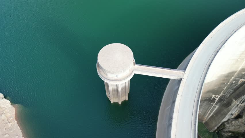 Intake towers. View from above