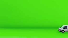  van car animation video green screen 