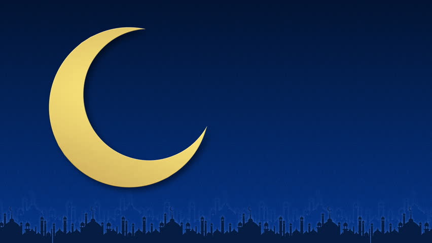 Eid mubarak crescent moon religious background