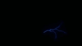 Lightning in high definition 4k resolution. Lighting bolt striking on green screen motion graphics animation. 