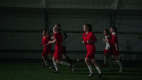 Young Athletes Training In Soccer School, Teens Girls Running, Next Generation Of Future Champions - Powered by Shutterstock - Get 15% off with code: PIKWIZARD15