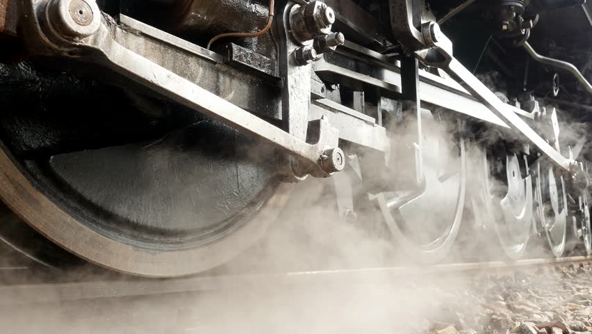 The Train Wheel of Steam Locomotive