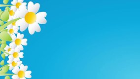 Animated background spring,  daisy flowers on the lawn. Springtime. Vertical video - Powered by Shutterstock - Get 15% off with code: PIKWIZARD15