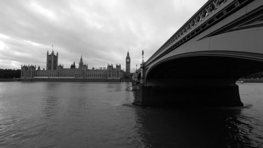 Big Ben, Westminster, and the bridge in England