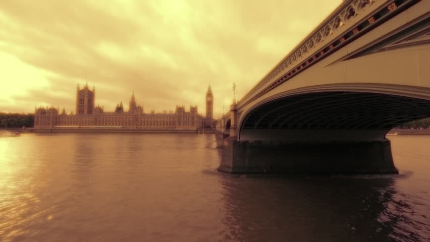 Westminster, Big Ben and Westminster Bridge in London