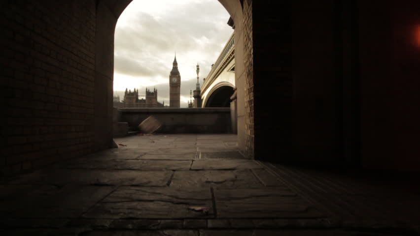 London's Big Ben viewed from an archway