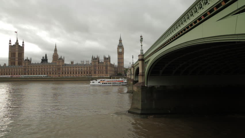 Big Ben, Westminster, and the bridge in London
