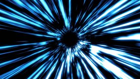 High-speed motion trails of blue lights in a tunnel. Glowing Rays of Hyperspace in Time Travel Illustration - Powered by Shutterstock - Get 15% off with code: PIKWIZARD15