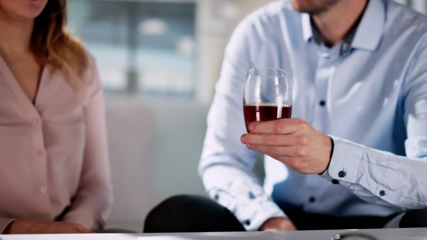 Stop Drinking Alcohol. Refuse Glass Of Whisky. Say No