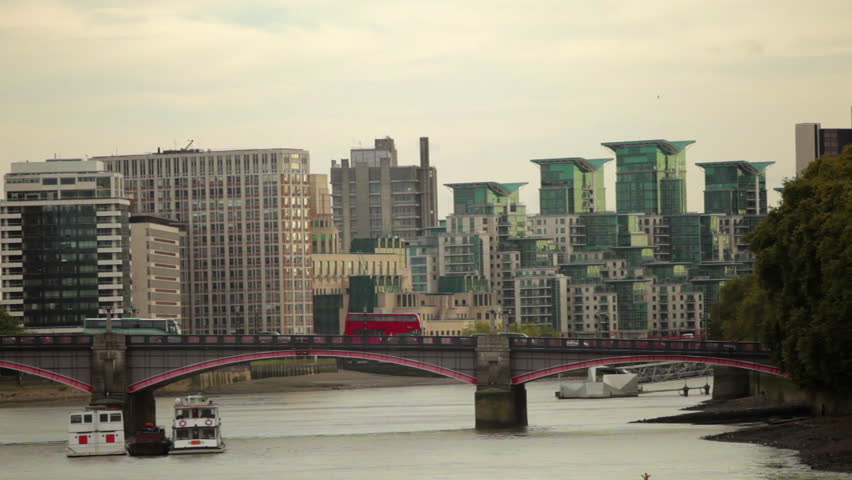 London's Lambeth Bridge with Buildings