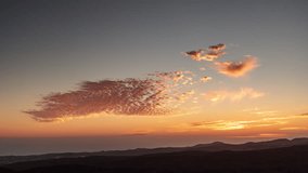 4K time lapse video of dusk over Gran Canaria from Arteara