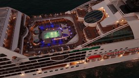 Cruise Ship after sunset, Cruise Liners beautiful white cruise ship above luxury cruise in the ocean concept exclusive tourism travel on holiday take a vacation time on summer. - Powered by Shutterstock - Get 15% off with code: PIKWIZARD15