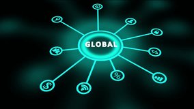 Global architecture platform. Internet infrastructure concept. Abstract technology background - Powered by Shutterstock - Get 15% off with code: PIKWIZARD15