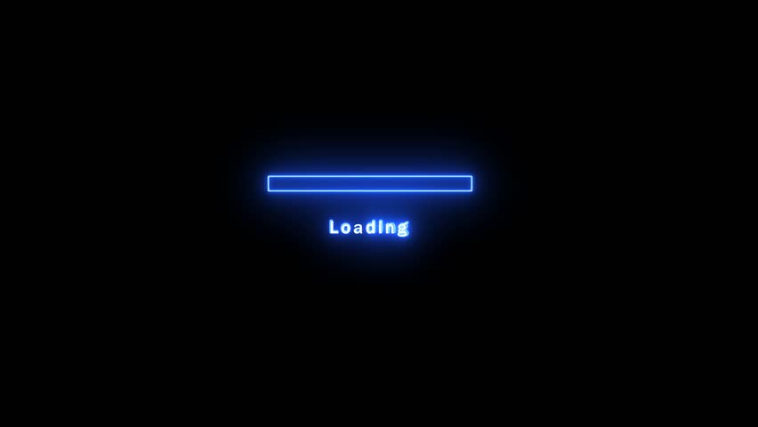 Neon effect loading bar animation on background Royalty-Free Stock Footage #3440467789