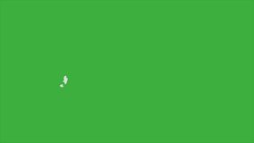 Animation cartoon video loop smoke letter B on green screen background